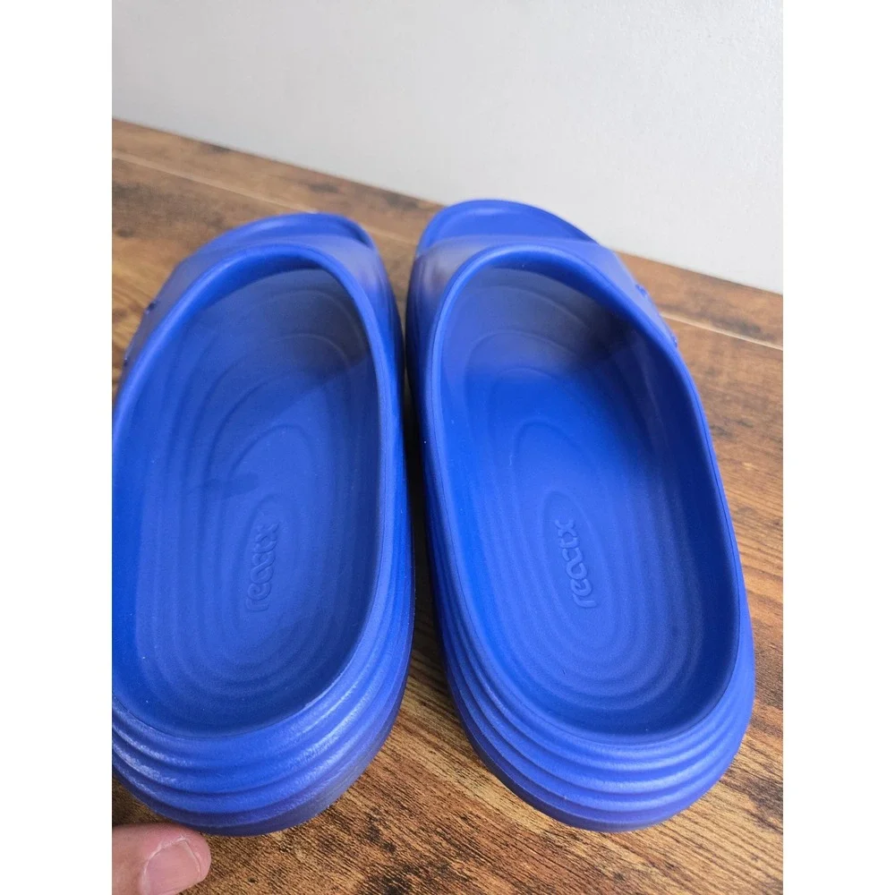 Nike Calm Slide Hyper Royal Blue Mens 9 DX4816-400 ReactX Foam Sandals Slip-On